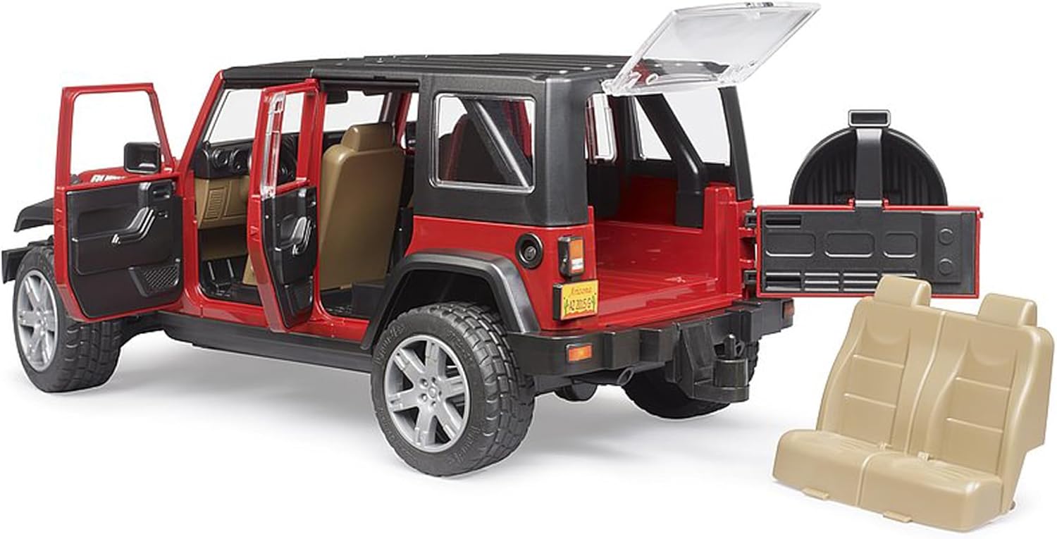 Jeep Wrangler Unlimited Rubicon Toy - Bruder - Red - The Toy Store