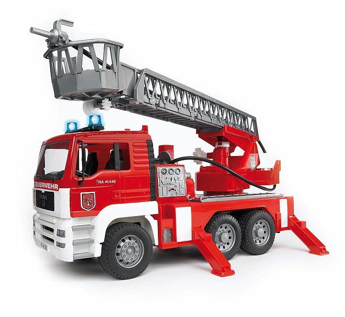 Man Tga Fire Engine With Ladder Water - Bruder - The Toy Store