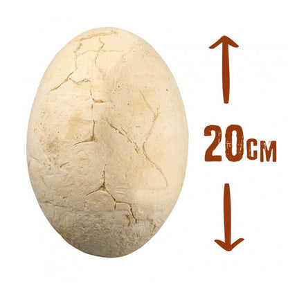 Beige dinosaur egg with cracked stone texture