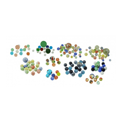 Box of 163 Glass Marbles - Buki France - The Toy Store