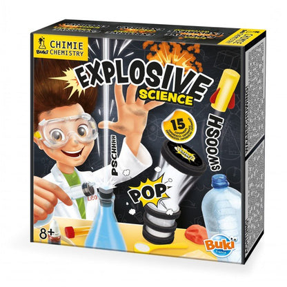 Coffret Explosive Science Kit, chimie et expériences 15, Buki France