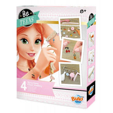 Kawaii jewelry making kit box with four sample charm designs