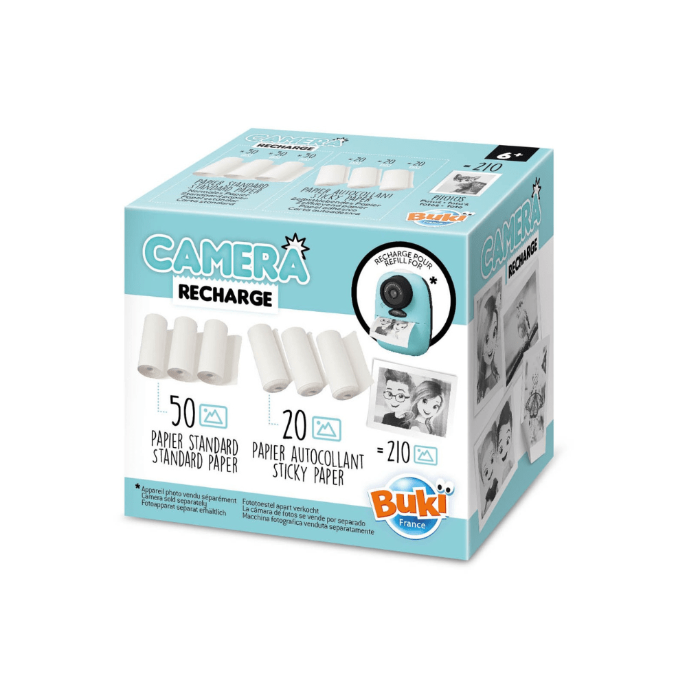 Camera refill pack with photo paper rolls, Buki 6+.