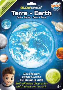 Earth light sticker, self-adhesive blue planet glow-in-dark