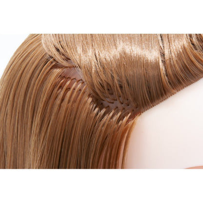 Professional Studio Hair brown hairpiece strands with stitched weft detail
