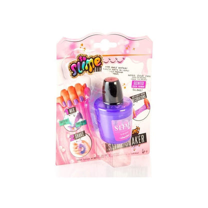 DIY slime shaker kit with purple slime bottle and black cap in pink “So Slime DIY” package