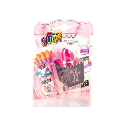 DIY slime shaker kit with pink slime bottle and black cap in pink “So Slime DIY” package