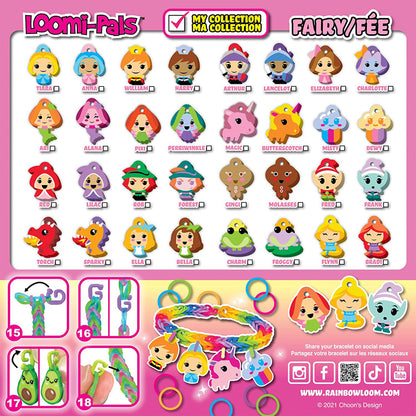 Fairy Loomi-Pals collectible charm bracelet kit with character charm assortment
