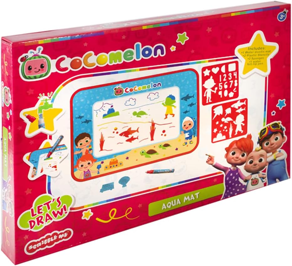 Aqua Mat With Stencils - Cocomelon - The Toy Store