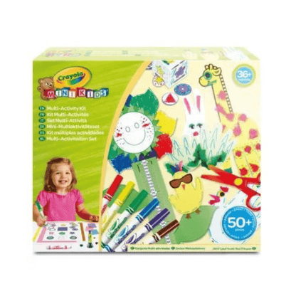 Mini Kids Multi-Activity Set box with 50+ crayons and activity supplies