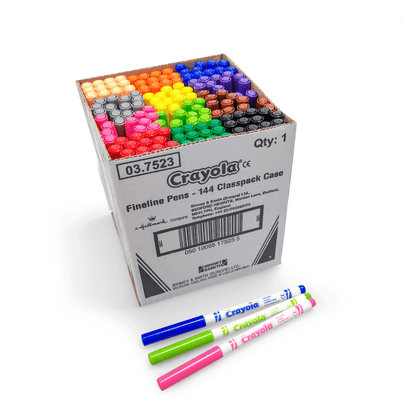 School Pack Felt - Tip Pens With Fine Point, 144 Pcs - Crayola - The Toy Store