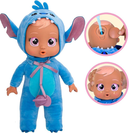 Tiny Cuddles Disney Stitch, Plush Baby Doll - Cry Babies - The Toy Store