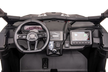 Licensed Can Am Maverick UTV-001 dashboard with steering wheel, digital display, and control buttons