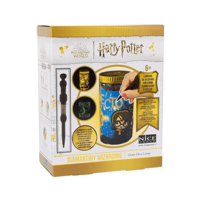 Harry Potter Wizarding Deco Lamp LED boxed display with wand-shaped lamp illustration