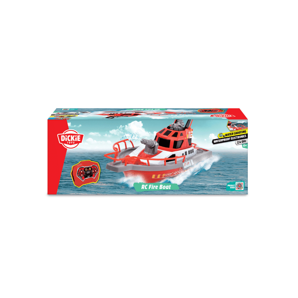 RC Steerable Fire Boat RTR - Dickie - The Toy Store