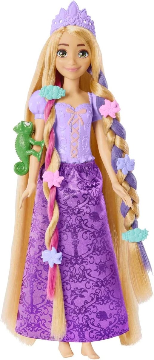 Princess Rapunzel Fashion Doll With 2 Color - Change Hair Extensions & 10 Hairsling - Pcs - Disney - The Toy Store