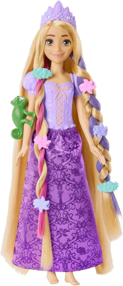Princess Rapunzel Fashion Doll With 2 Color - Change Hair Extensions & 10 Hairsling - Pcs - Disney - The Toy Store