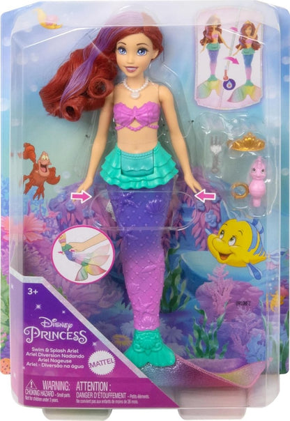 Princess Toys, Ariel Swimming Mermaid Fashion Doll With Color - Change Hair & Tail - Disney - The Toy Store