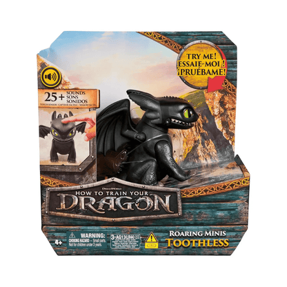 Draghi mini interattivi 9 cm: Toothless nero, confezione
