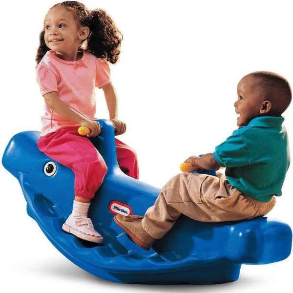 Whale Teeter Totter-Blue
