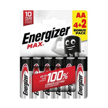 Energizer Max AA Batteries 4 + (2 Free) - Energizer - The Toy Store