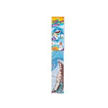 Shark kite “Ready 2 Fly” in retail package with blue ocean artwork