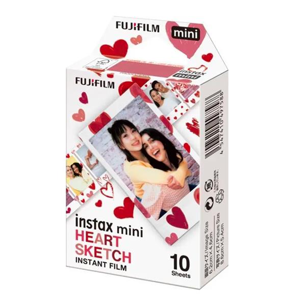 Instax Mini Heart Sketch Instant Film 10 Sheets - Fujifilm - The Toy Store