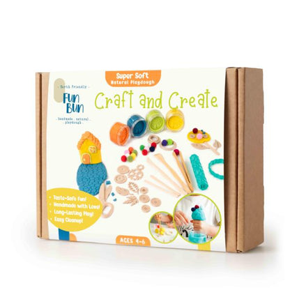 Craft and Create kit box with colorful modeling pieces and tools, for ages 4–6.