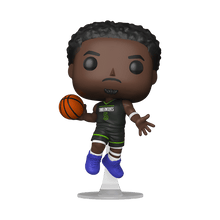 Anthony Edwards figurine holding basketball, Timberwolves dark green jersey #5