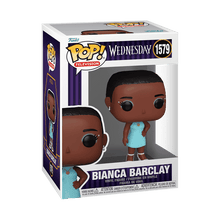 Bianca Barclay POP! Television Vinylfigur in türkisfarbenem Kleid, Verpackung