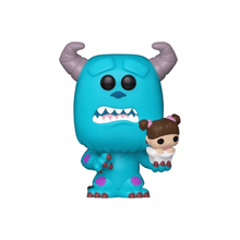 Teal monster figure with small girl in its hand, Bitty Pop Deluxe