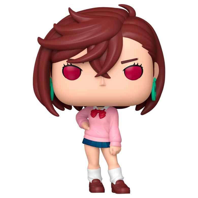Momo Ayase Vinylfigur mit rotem Haar: pinkes Shirt, blaue Shorts