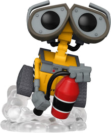 Wall-E robot vinyl figure with large goggles and red fire extinguisher