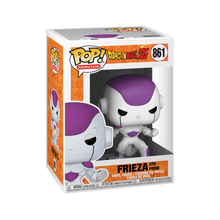 Dragon Ball Z Frieza vinyl figure, 4th form, purple-and-white, in retail box
