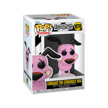 Funko Pop Courage the Cowardly Dog boxed vinyl figure, pink dog with black ears