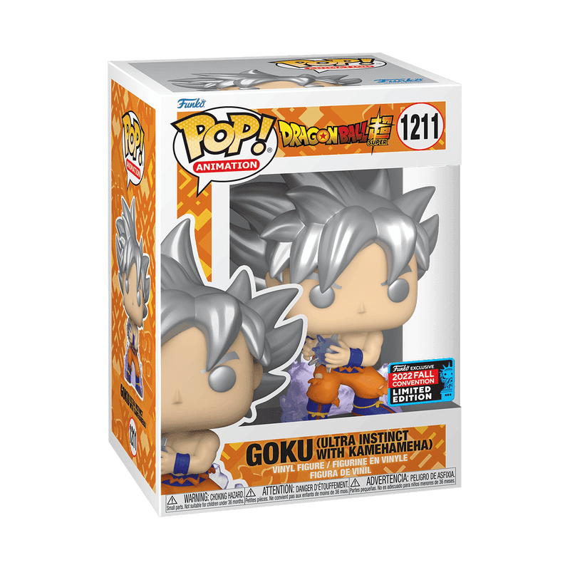 Funko POP! Goku Ultra Instinct vinyl figurine in box, silver spiky hair