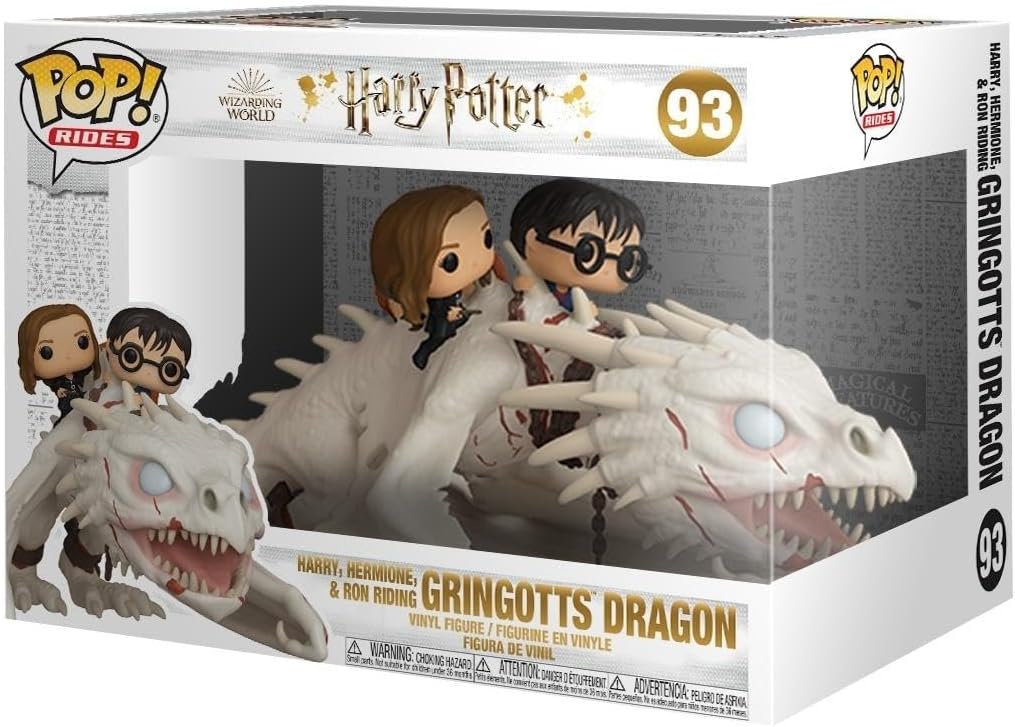 Gringotts Dragon vinyl figure with riders, Funko POP! Rides box front