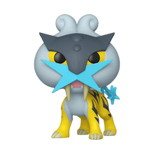 Jumbo Raikou collectible figure, gray face with blue star and yellow body