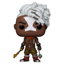 Arcane Ekko vinyl figure with white cloud-like hair, brown face, goggles headband