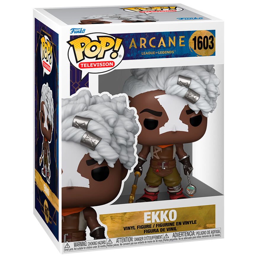Funko POP! Arcane Ekko vinyl figure in box, white hair and goggles