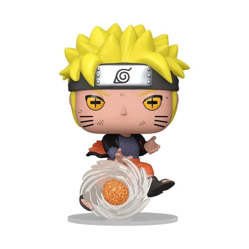 Naruto Uzumaki Figur mit gelbem Haar, Stirnband und Lava-Rasenshuriken-Effekt