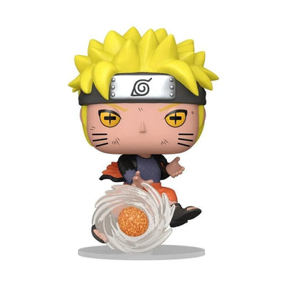 Naruto Uzumaki Figur mit gelbem Haar, Stirnband und Lava-Rasenshuriken-Effekt