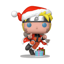 Naruto Uzumaki Plus holiday vinyl figure in red coat, white fur hat with headband