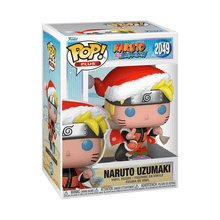 Naruto Uzumaki Plus holiday outfit vinyl figure in box, red hat with white trim