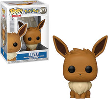 Eevee Funko Pop vinilo: figura marrón con orejas marrones, mejillas crema y cola corta.