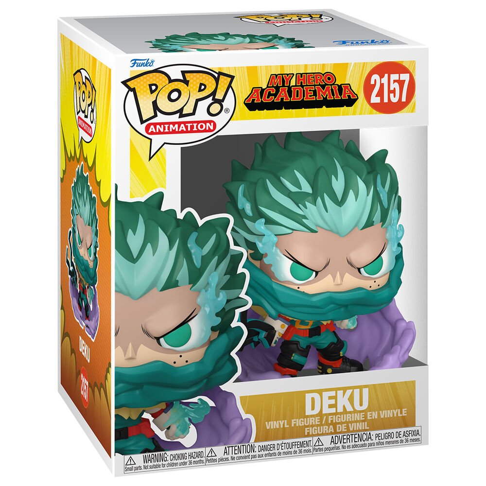 Funko POP Premium Deku vinyl figure in box, green hair and purple outfit, details