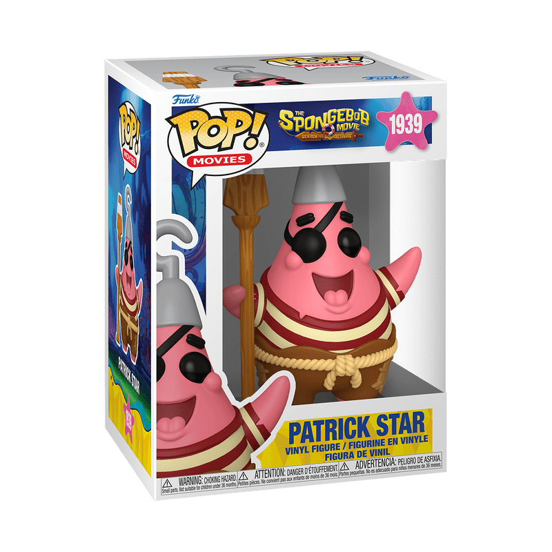 Funko Pop! Pirate Patrick Star vinyl figure with hat and braided rope belt