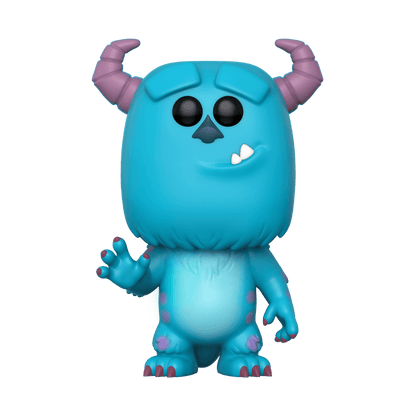 Sully Pop! Vinylfigur, türkisblaues Monster mit schwarzen Augen und lila Hörnern