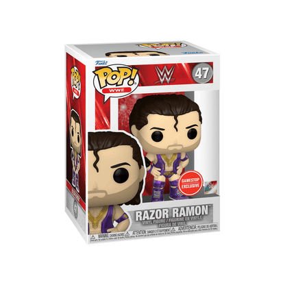 Funko POP! WWE Razor Ramon figura de vinilo acabado metálico, edición GameStop Exclusive