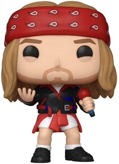 Axl Rose vinyl figure with red patterned bandana, red/black outfit, microphone